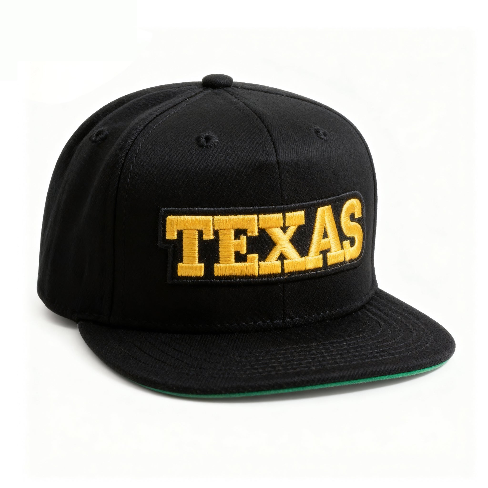 Texas Embroidered Snapback Cap - Black & Gold